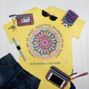Southern Couture Beautiful Reasons Flower Cornsilk Yellow Cotton Fabric Classic T-Shirt