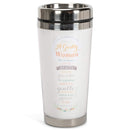 A Godly Woman Proverbs 11:16 White 16 Oz. Stainless Steel Insulated Travel Mug with Lid
