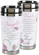 Dear Daughter Shine Through Flower 16 Oz. Stainless Steel Insulated Travel Mug with Lid