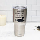 Drink Coffee Pet Cat 30 Oz. Stainless Steel Travel Tumbler with Clear Lid
