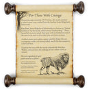 Cottage Garden Courage Gold With Red Tassel Small Parchment Wand Scroll With Seal