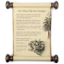 Cottage Garden Faithful Gold With Yellow Tassel Small Parchment Wand Scroll With Seal