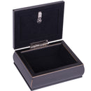 Love You To The Moon Black Rope Trim 4.5 x 3.5 Tiny Square Jewelry Keepsake Box