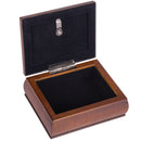 First Holy Communion Brown Rope Trim Tiny Square Keepsake Box