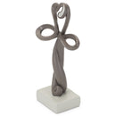 Dicksons The Reunion Heart Memorial Soft Chestnut Resin Stone Tabletop Cross Figurine