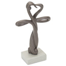 Dicksons The Reunion Heart Memorial Soft Chestnut Resin Stone Tabletop Cross Figurine