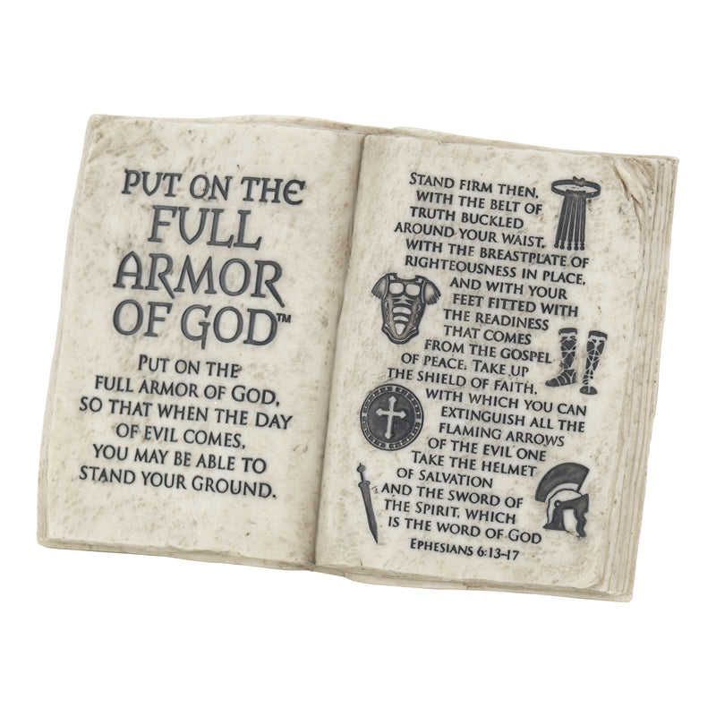 Dicksons Full Armor of God Ephesians 6:14-17 Natural 2 x 8 Inch Resin Stone Tabletop Plaque