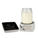 Birds on a Tree Believe Grey Electric 2 in 1 Jar Candle Wax Tart Oil Warmer