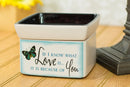 Love You Blue Butterfly Electric 2 in 1 Jar Candle Wax Tart Oil Warmer