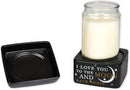 2 Pc Set Love You to the Moon and Back, Love You Bushel and a Peck Ceramic Stone 2-in-1 Tart Oil Wax Candle Warmers