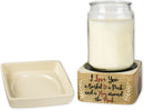 2 Pc Set Love You to the Moon and Back, Love You Bushel and a Peck Ceramic Stone 2-in-1 Tart Oil Wax Candle Warmers