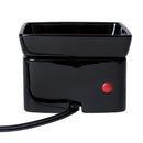 Black Candle Warmer Black Stoneware Electric 2-In-1 Jar Candle and Wax Tart Oil Warmer
