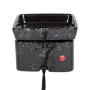 Black Ceramic Stoneware Electric 2-in-1 Tart Wax Oil Candle Warmer (1, Black Marble)