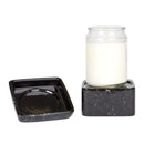 Black Ceramic Stoneware Electric 2-in-1 Tart Wax Oil Candle Warmer (1, Black Marble)