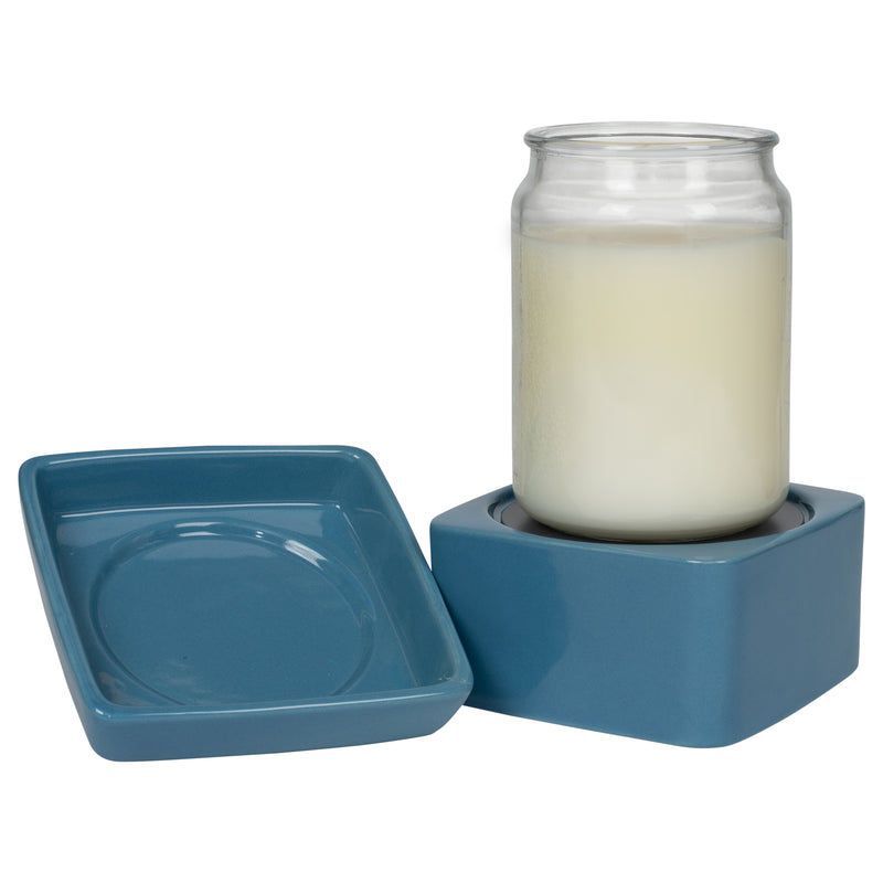 Front view of Light Blue Electric 2-in-1 Tart Wax Oil Candle Warmer