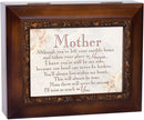 Mother Left Your Earthly Home Woodgrain Embossed Ashes Bereavement Urn Box