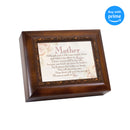 Mother Left Your Earthly Home Woodgrain Embossed Ashes Bereavement Urn Box