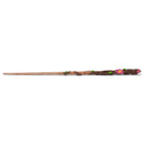 Cottage Garden Brown Woodgrain Pink Flower 13.75 inch Resin Costume Magic Wand