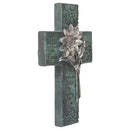 Dicksons Bless Our Family Floral Turquoise 10 Inch Decorative Wall Cross