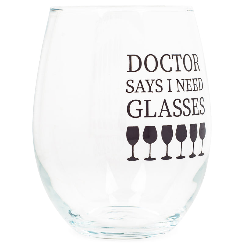 Drinkware 14 ounce wine glass with fun, witty, sentiment