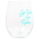 Drinkware 14 ounce wine glass with fun, witty, sentiment