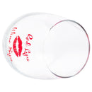 Red Lips Wine Sips 14 ounce Glass Stemless Wine Glass