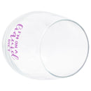 On A Liquid Diet Purple Animal Print 14 ounce Glass Stemless Wine Glass