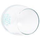 Save Water Drink Wine Teal 14 ounce Glass Stemless Wine Glass