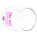 Dont Cry We Wine Dotted Pink 14 ounce Glass Stemless Wine Glass