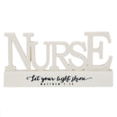 Dicksons Nurse Matthew 5:16 Word on Pedestal White 3.5 x 6.5 Resin Stone Table Top Sign Plaque