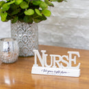 Dicksons Nurse Matthew 5:16 Word on Pedestal White 3.5 x 6.5 Resin Stone Table Top Sign Plaque