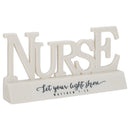 Dicksons Nurse Matthew 5:16 Word on Pedestal White 3.5 x 6.5 Resin Stone Table Top Sign Plaque