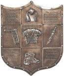 Dicksons Full Armor of God Shield 12 inch Bronze Color Resin Stone Wall Plaque