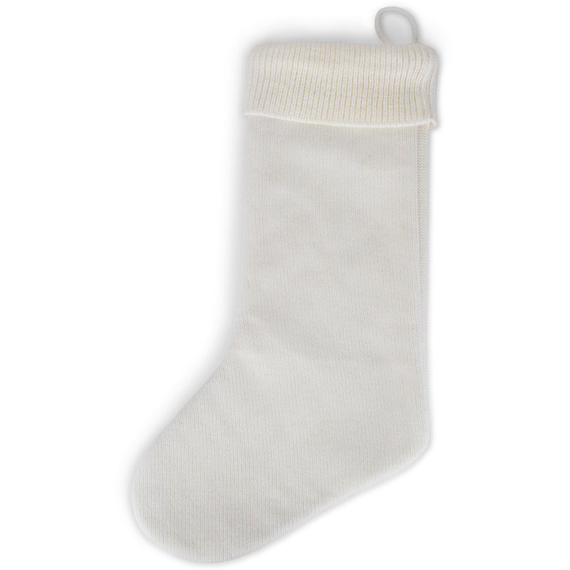 Elanze Designs White 18.5 inch Cable Knit Christmas Stocking With Ribbed Cuff