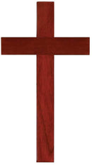 Mahogany Wood 10 Inch Christian Wall Cross Lord God Jesus