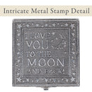 Cottage Garden I Love You to the Moon Silver Tone Metal Jewelry Keepsake Box