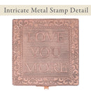 Cottage Garden Love You More Copper Color Metal Jewelry Keepsake Decorative Box