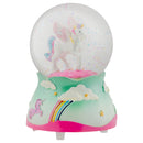 Flying Rainbow Unicorn 80MM Musical Water Globe Plays Tune The Unicorn