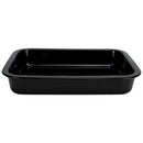Elanze Designs Black 12.9 x 9.3 Porcelain Baking Dish With Stainless Steel Rack