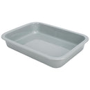 Elanze Designs Grey 12.9 x 9.3 Porcelain Baking Dish With Stainless Steel Rack