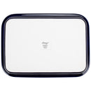 Elanze Designs Navy Blue 12.9 x 9.3 Porcelain Baking Dish With Stainless Steel Rack