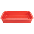 Elanze Designs Red 12.9 x 9.3 Porcelain Baking Dish With Stainless Steel Rack