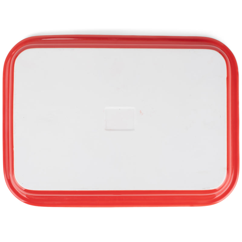 Elanze Designs Red 12.9 x 9.3 Porcelain Baking Dish With Stainless Steel Rack