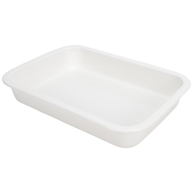 Elanze Designs White 12.9 x 9.3 Porcelain Baking Dish With Stainless Steel Rack
