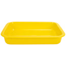 Elanze Designs Yellow 12.9 x 9.3 Porcelain Baking Dish With Stainless Steel Rack